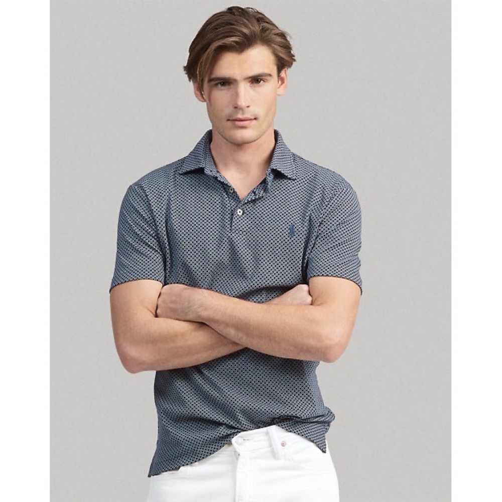 Polo Ralph Lauren Performance Polo‎ Classic Fit Dotted Print Short Sleeve Large